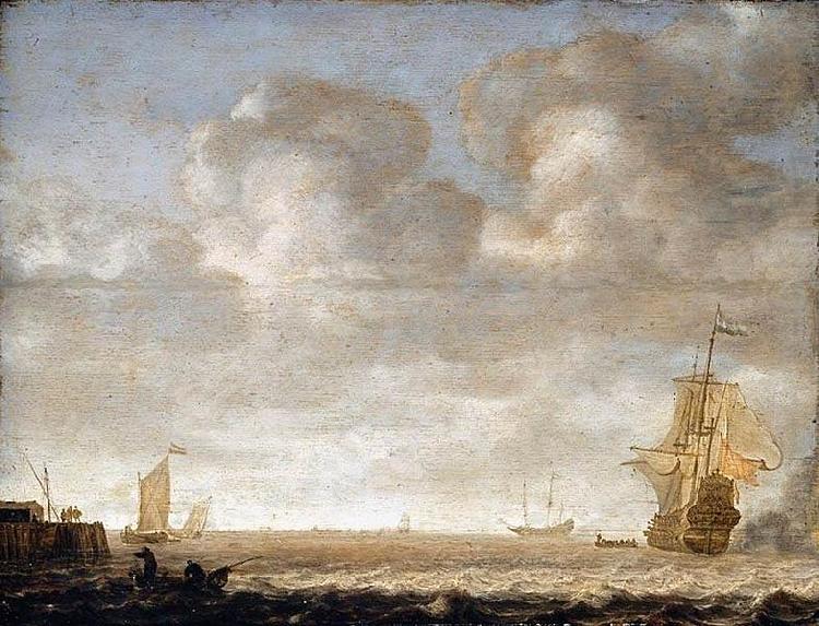 An Estuary Scene, Simon de Vlieger